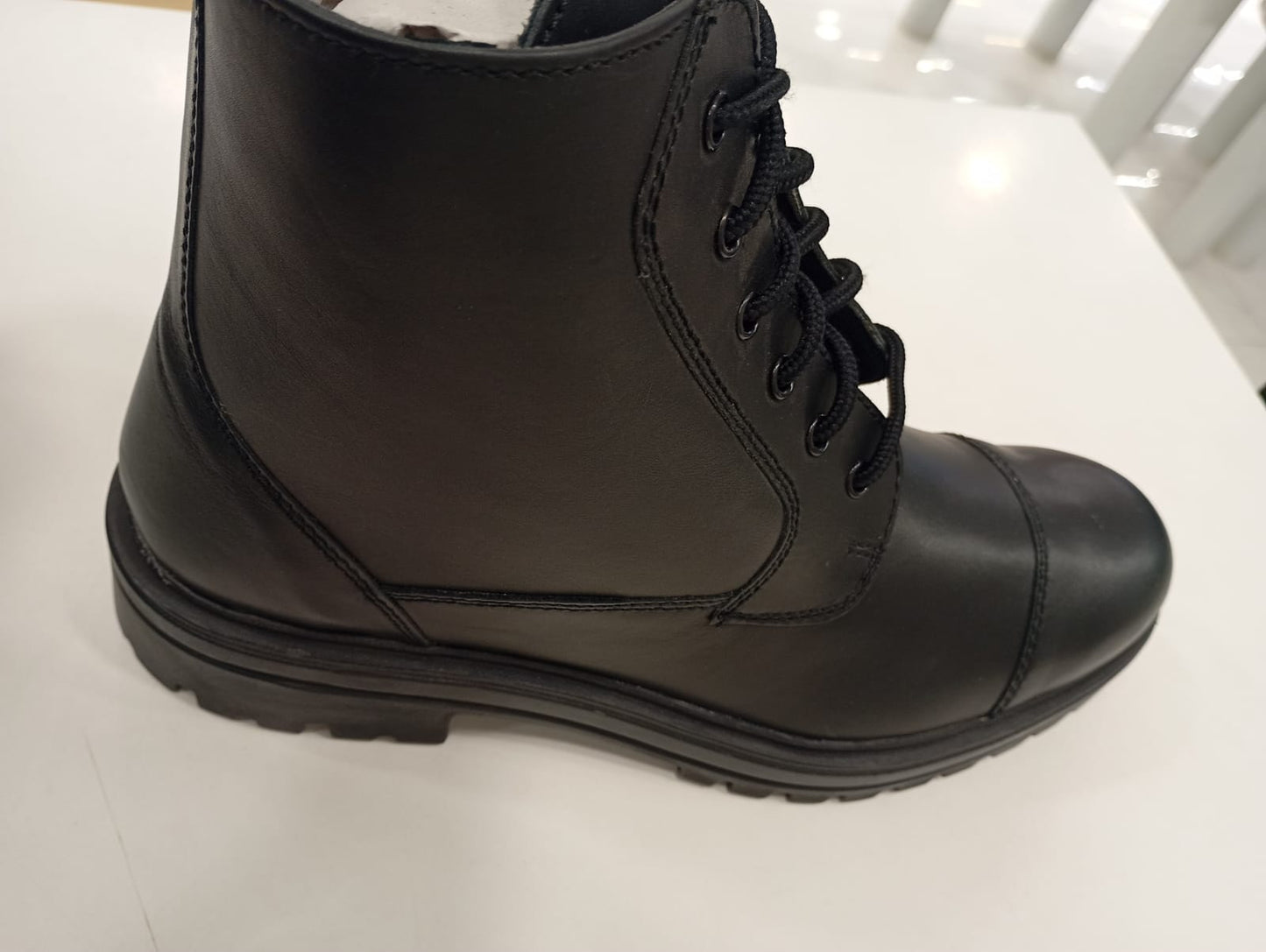 Men’s Premium Black Lace-Up Ankle Boots – Durable & Stylish