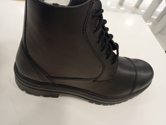 Men’s Premium Black Lace-Up Ankle Boots – Durable & Stylish