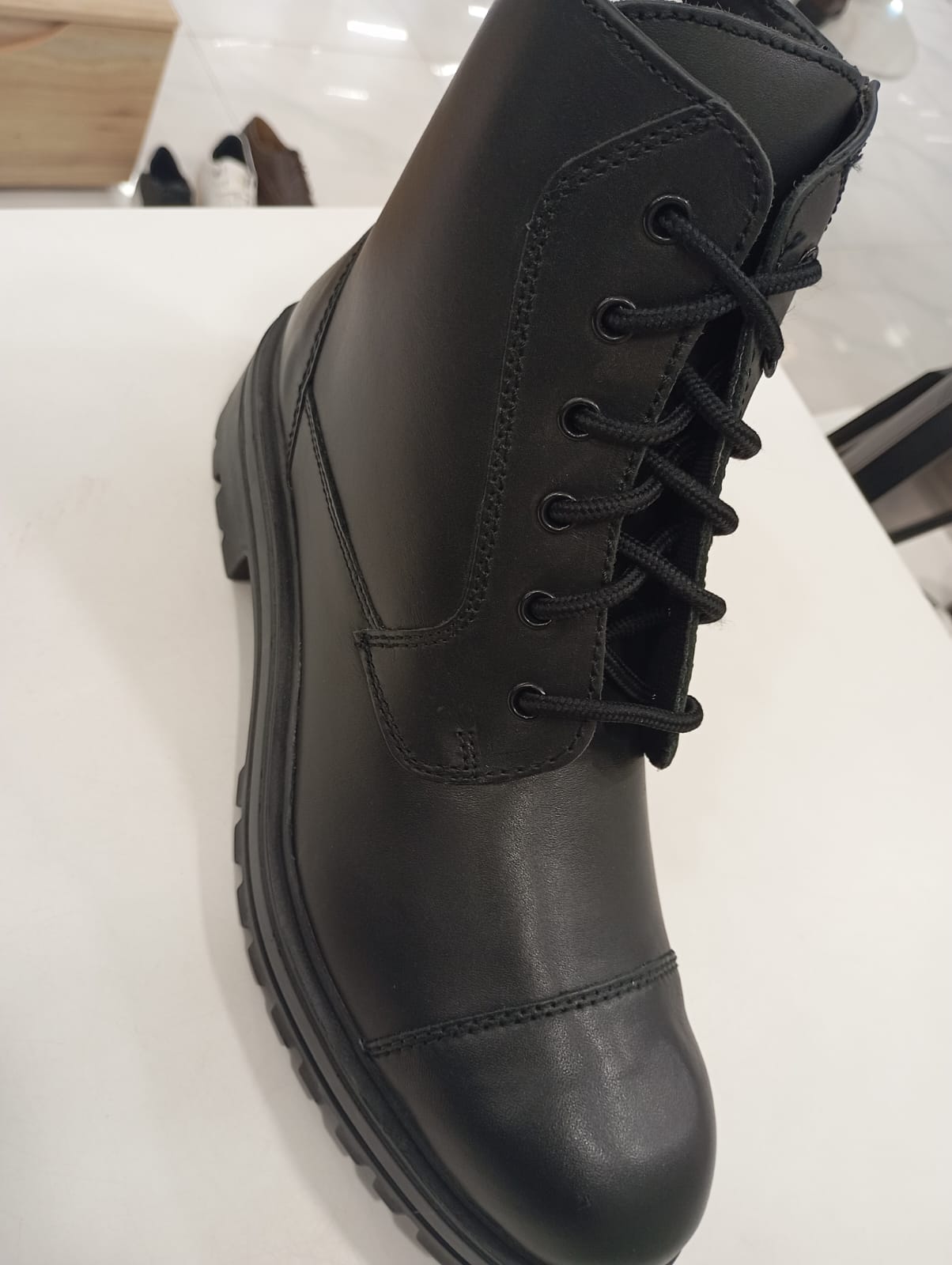 Men’s Premium Black Lace-Up Ankle Boots – Durable & Stylish