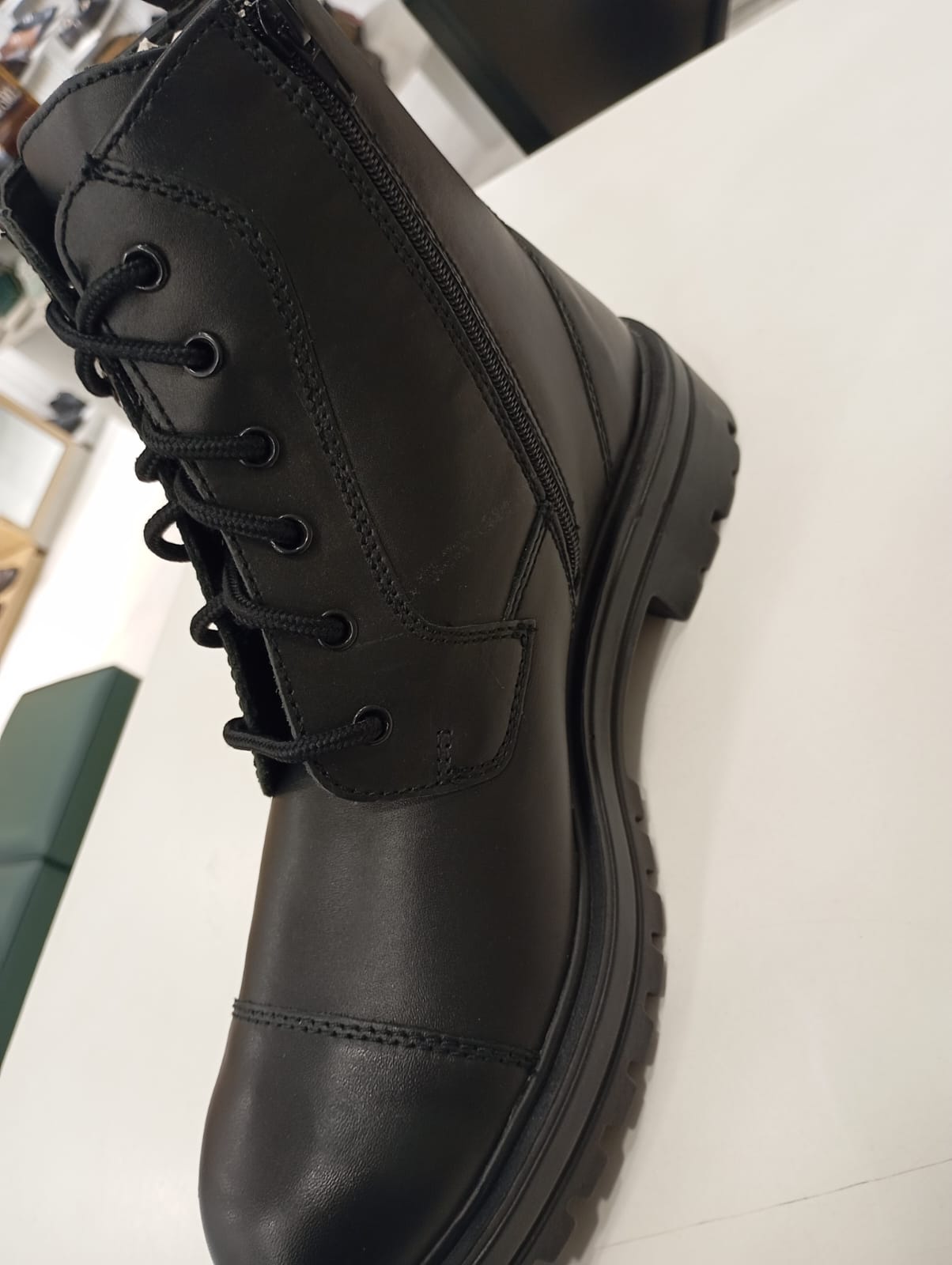 Men’s Premium Black Lace-Up Ankle Boots – Durable & Stylish