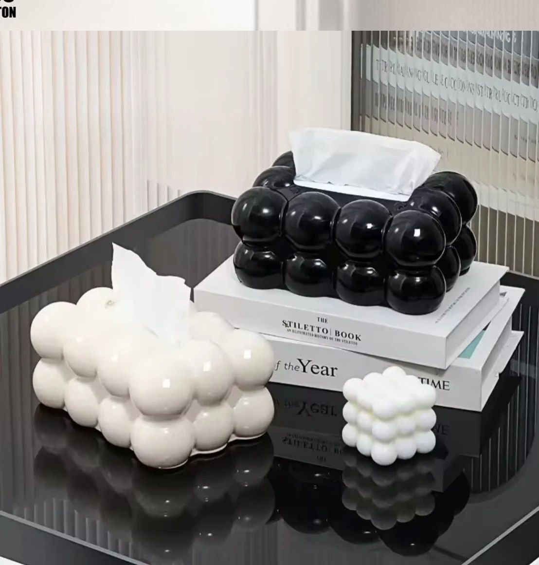 Bubble Shape Tissue Box Holder Cute Decorative Tissue Dispenser for Home and Office