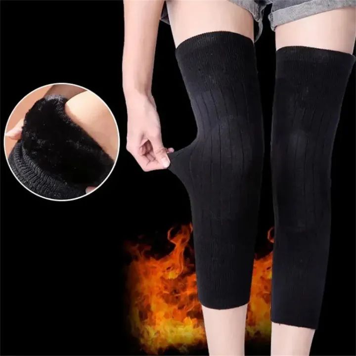 Men Women Cold Proof Plush Socks New Warm Leggings Knee Pad Non slip Joint Injury Recovery Outdoor Sports Compression Winter